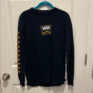 Vans Navy Long Sleeve with Gold Accents